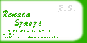 renata szaszi business card